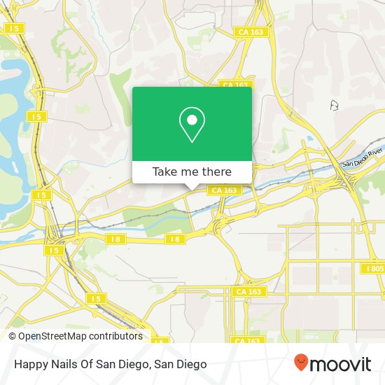 Mapa de Happy Nails Of San Diego