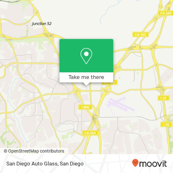 Mapa de San Diego Auto Glass