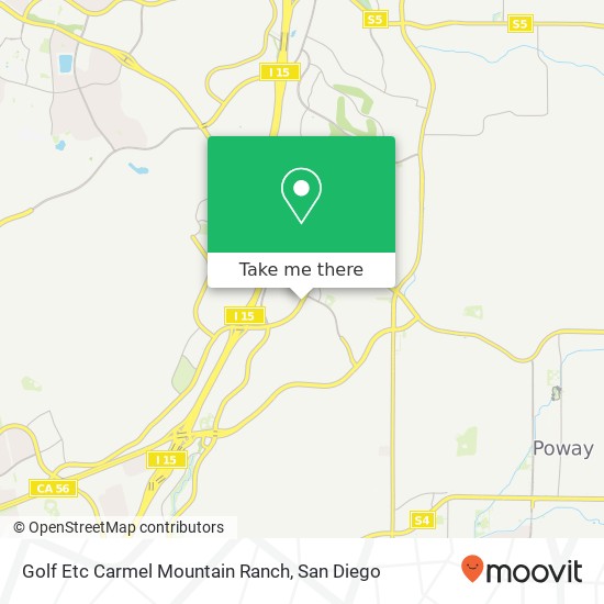 Mapa de Golf Etc Carmel Mountain Ranch