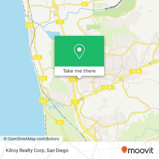 Mapa de Kilroy Realty Corp