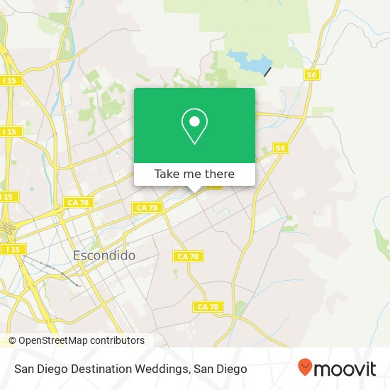 San Diego Destination Weddings map