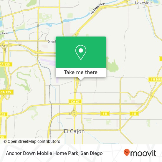 Mapa de Anchor Down Mobile Home Park