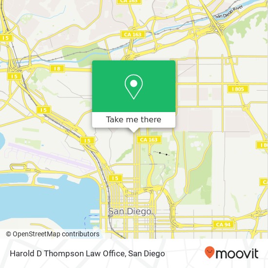 Harold D Thompson Law Office map