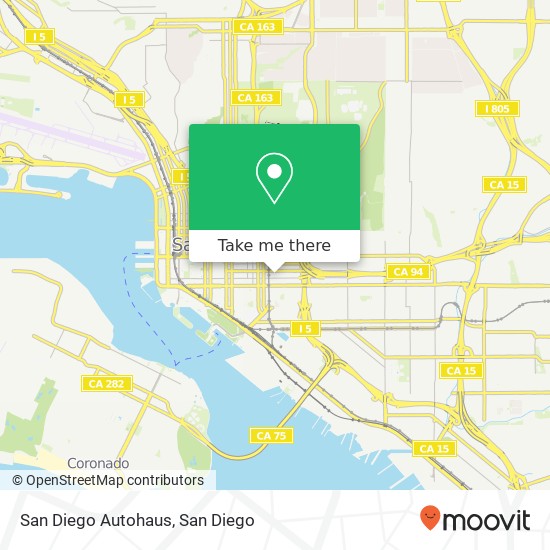 Mapa de San Diego Autohaus