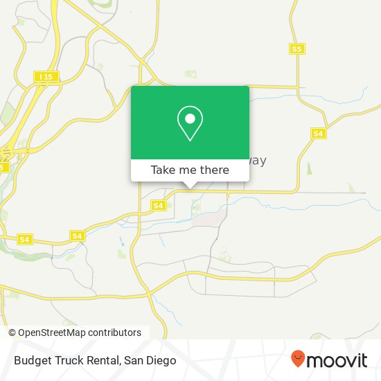 Budget Truck Rental map