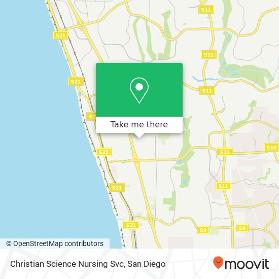 Christian Science Nursing Svc map