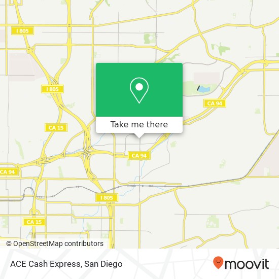 Mapa de ACE Cash Express