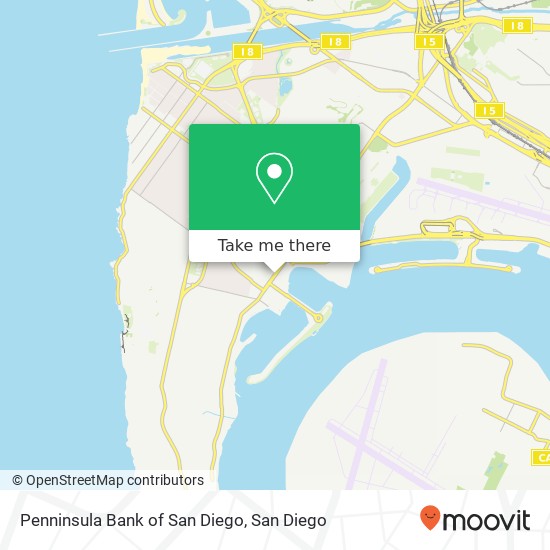 Penninsula Bank of San Diego map