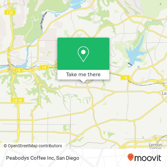 Peabodys Coffee Inc map