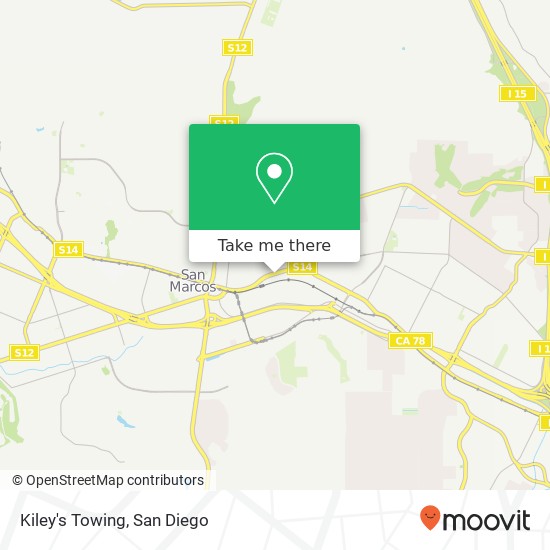 Kiley's Towing map