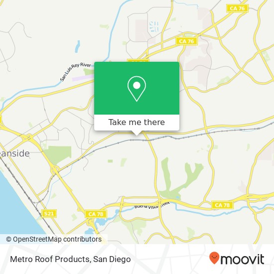 Mapa de Metro Roof Products