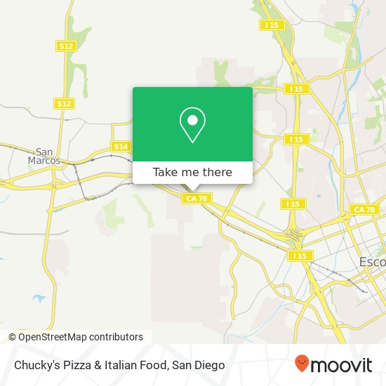 Mapa de Chucky's Pizza & Italian Food