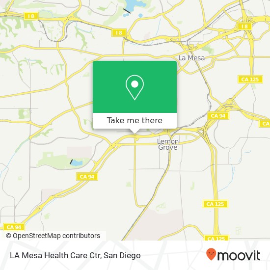 LA Mesa Health Care Ctr map