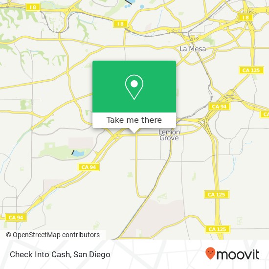 Check Into Cash map