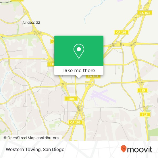 Western Towing map
