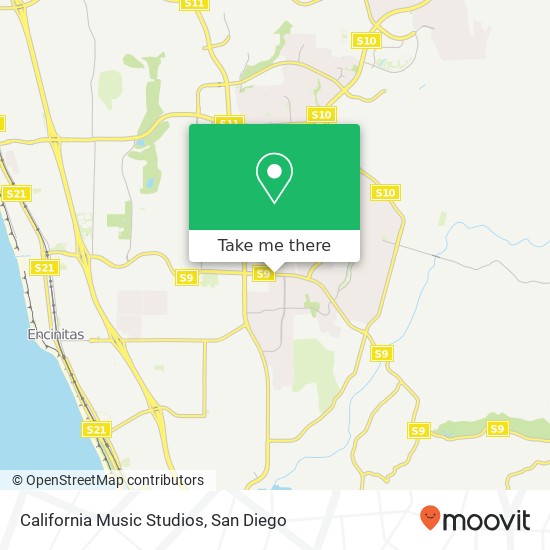 California Music Studios map