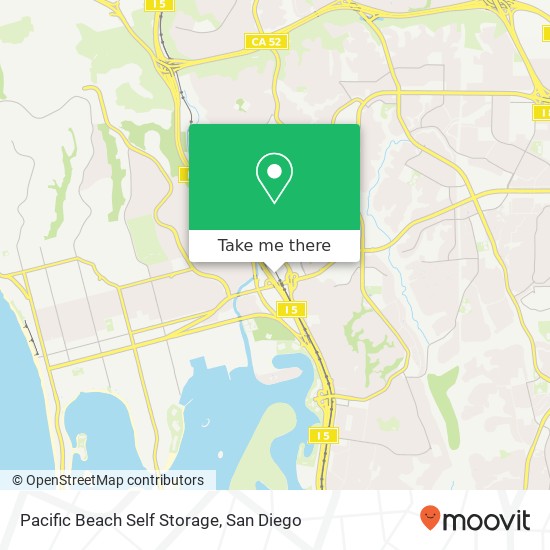 Pacific Beach Self Storage map