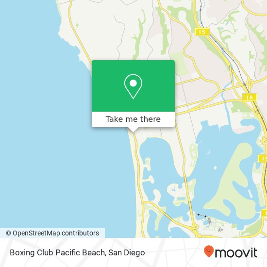 Boxing Club Pacific Beach map