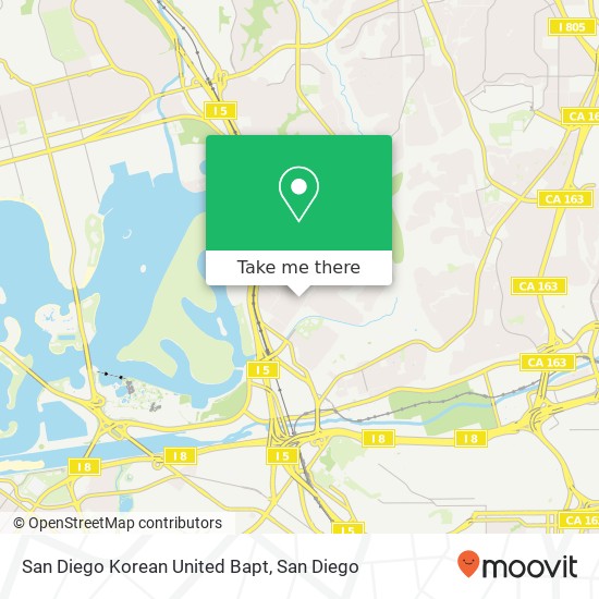 San Diego Korean United Bapt map