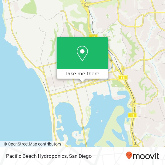 Pacific Beach Hydroponics map