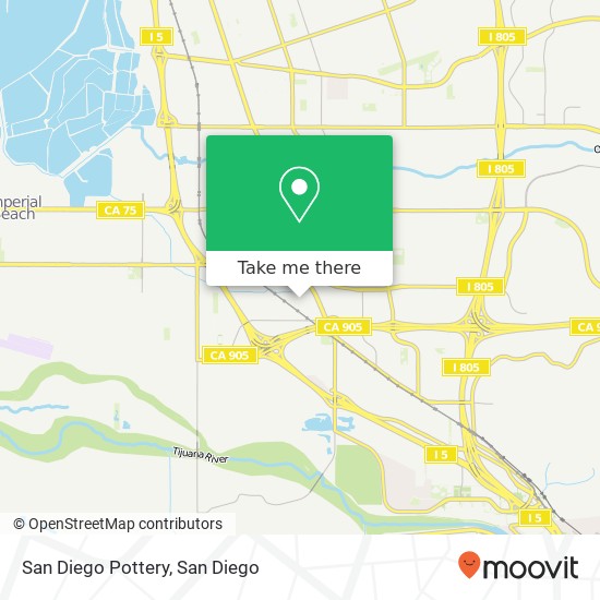 San Diego Pottery map
