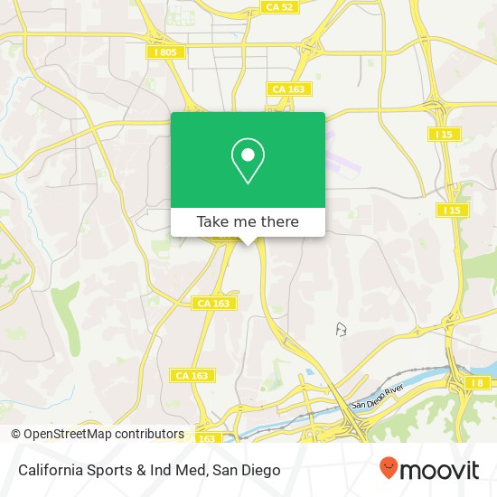 Mapa de California Sports & Ind Med