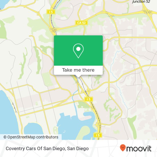 Mapa de Coventry Cars Of San Diego