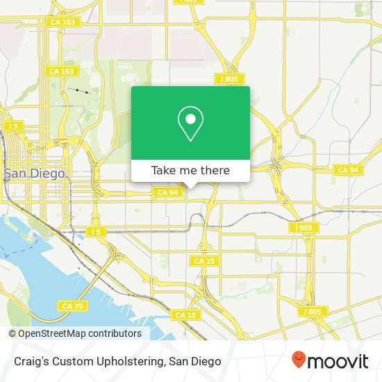 Craig's Custom Upholstering map