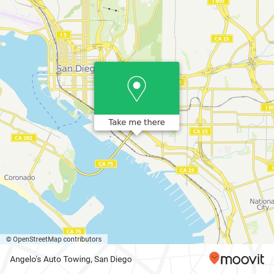 Angelo's Auto Towing map