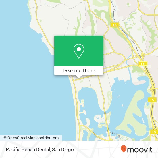Mapa de Pacific Beach Dental
