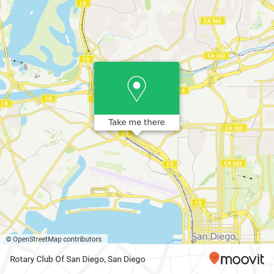 Rotary Club Of San Diego map