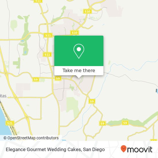 Elegance Gourmet Wedding Cakes map
