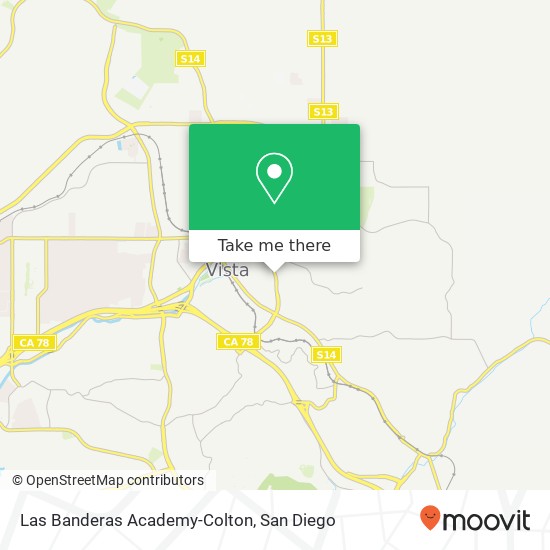 Las Banderas Academy-Colton map