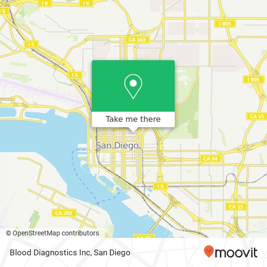 Blood Diagnostics Inc map