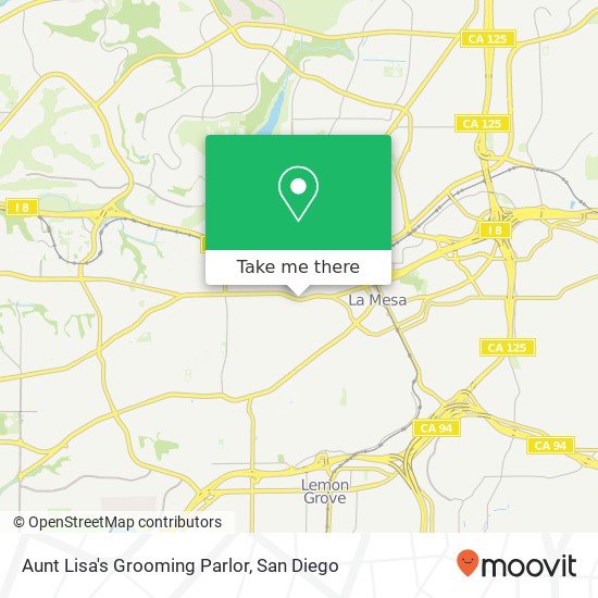 Mapa de Aunt Lisa's Grooming Parlor