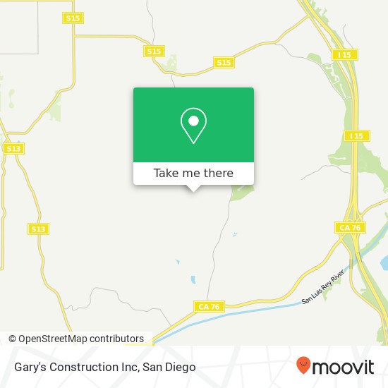 Gary's Construction Inc map