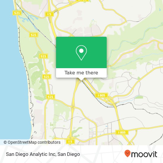 Mapa de San Diego Analytic Inc