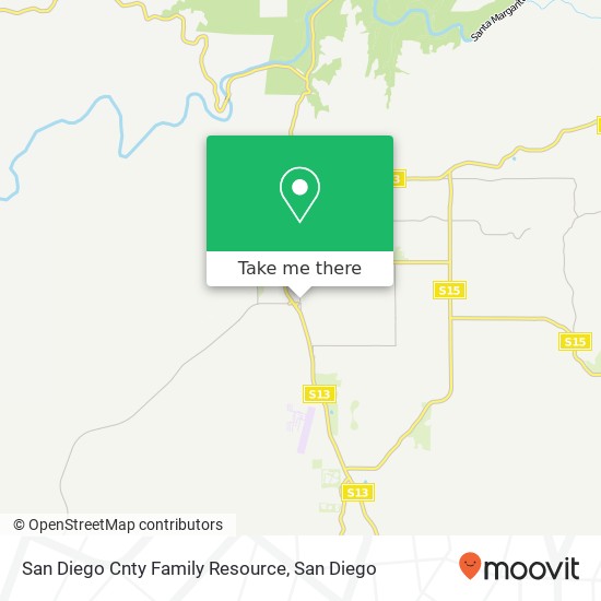 San Diego Cnty Family Resource map