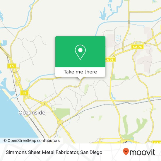 Mapa de Simmons Sheet Metal Fabricator