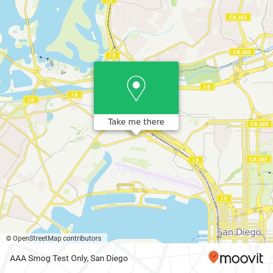 AAA Smog Test Only map