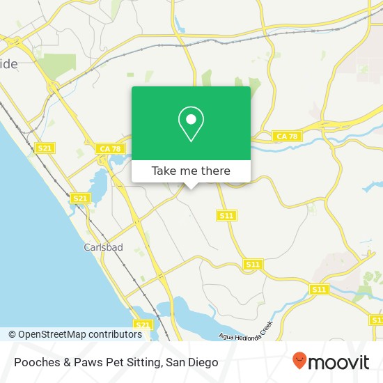 Pooches & Paws Pet Sitting map
