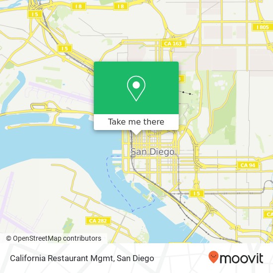 California Restaurant Mgmt map
