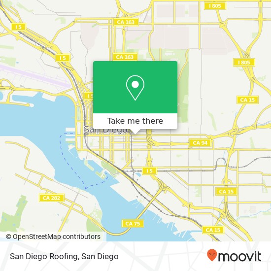 Mapa de San Diego Roofing