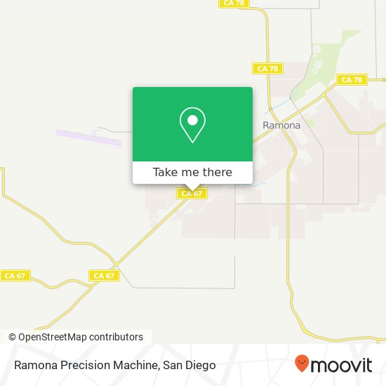 Ramona Precision Machine map