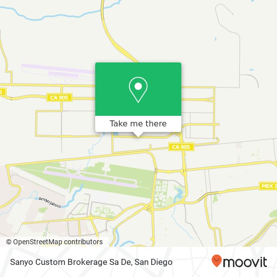 Sanyo Custom Brokerage Sa De map