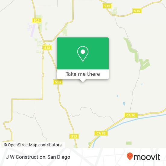 J W Construction map