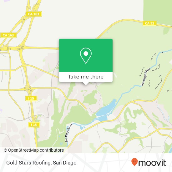 Gold Stars Roofing map