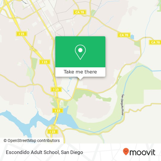 Mapa de Escondido Adult School