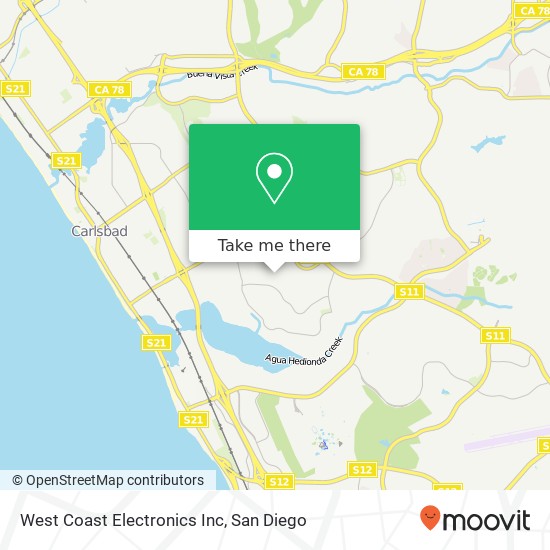Mapa de West Coast Electronics Inc