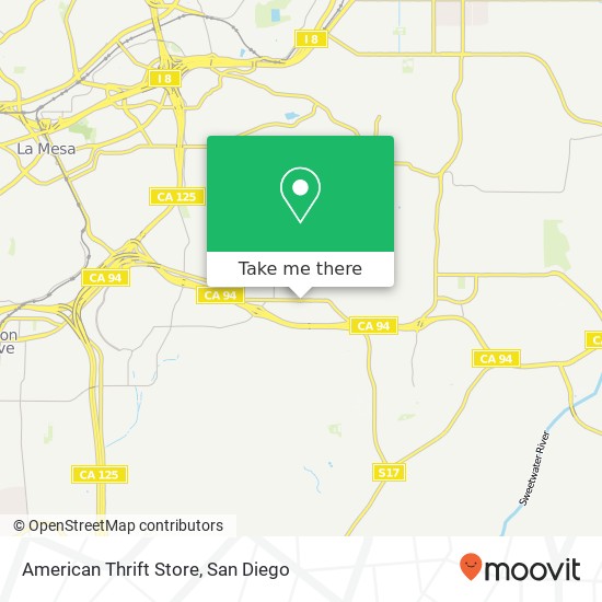 Mapa de American Thrift Store
